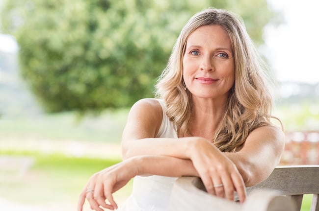 Mature woman thinking about returning to school for a better career.